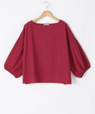 ＜マーブルシュッド/marble SUD＞ 大きいサイズ Jewelブラウス(266057F033266)(クローバープラス) レッド(10) 【三越・伊勢丹/公式】