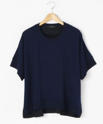 ＜SACRA/サクラ＞ 大きいサイズ FLEECY JERプルオーバー(117564021L)(クローバー) ネイビー(780) 【三越・伊勢丹/公式】