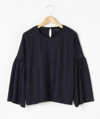 ＜SACRA/サクラ＞ 大きいサイズ FINE MILLEニット(117664021)(クローバー) ネイビー(780) 【三越・伊勢丹/公式】
