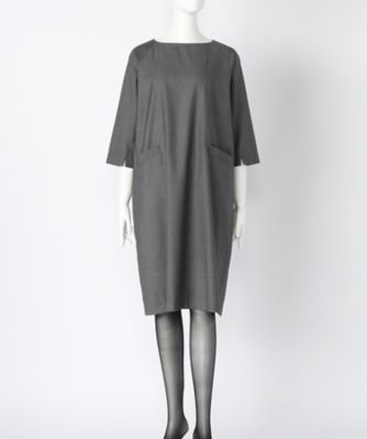 ＜ルウナミウ＞ 大きいサイズ 袖スリットワンピース【11BR~13BR】(YCL-016 )(クローバー) グレー(04) 【三越・伊勢丹/公式】