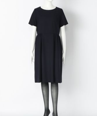 ＜ルウナミウ＞ 大きいサイズ ヨ-ク切替ワンピ-ス【15BR~17BR】(YCL-023 )(クローバー) ネイビー(75) 【三越・伊勢丹/公式】