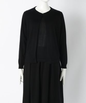 ＜ルウナミウ＞ 大きいサイズ アンサンブルニット(YCL-025 )(クローバー) ブラック(05) 【三越・伊勢丹/公式】