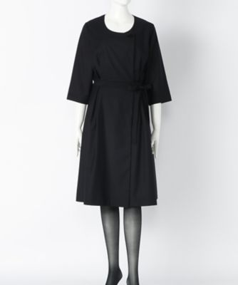 ＜ルウナミウ＞ 大きいサイズ 巻きワンピ-ス【15BR~17BR】(YCL-030 )(クローバー) ネイビー(75) 【三越・伊勢丹/公式】