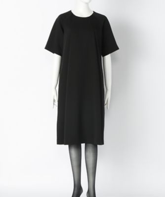 ＜ルウナミウ＞ 大きいサイズ ジョ-ゼットワンピ-ス(YCL-034 )(クローバー) ブラック(05) 【三越・伊勢丹/公式】