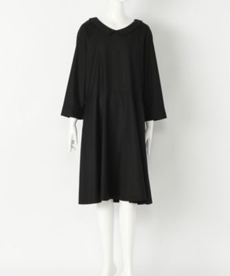 ＜ルウナミウ＞ 大きいサイズ 衿付ラグランワンピース【11BR~13BR】(YCL-041 )(クローバー) ブラック(05) 【三越・伊勢丹/公式】