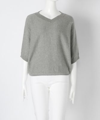 ＜リントゥラウル＞ 大きいサイズ ブロードニットポンチニット(LNT-064 )(クローバー) モクグレー(04) 【三越・伊勢丹/公式】