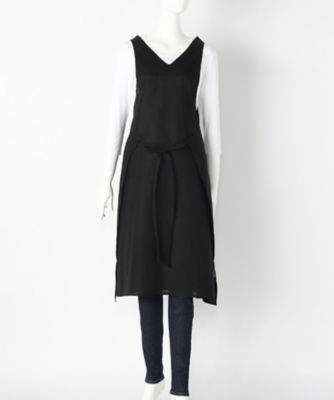 ＜リントゥラウル＞ 大きいサイズ ノースリーブ紐付ワンピース(LNT-310-b)(クローバー) ブラック(05) 【三越・伊勢丹/公式】