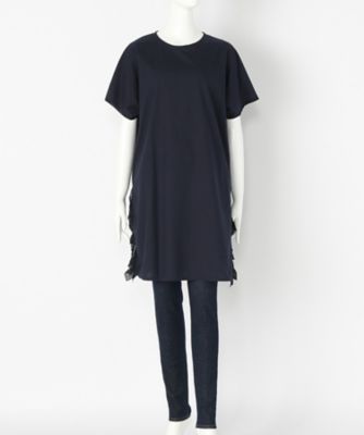 ＜TEEE(ティー)＞ キャリコクラシコサイドフリルブラウス(18150671)(スモールサイズ) ネイビー(61) 【三越・伊勢丹/公式】