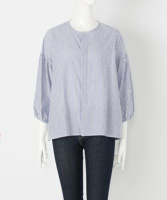 ＜TEEE(ティー)＞ 大きいサイズ ビンテージクロスシャツブルゾン(18151771)(クローバー) ストライプ(08) 【三越・伊勢丹/公式】