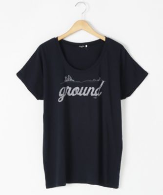 ＜マーブルシュッド/marble SUD＞ 大きいサイズ GROUND カット アンド ソーン(230017F003230)(クローバー) ネイビー(52) 【三越・伊勢丹/公式】