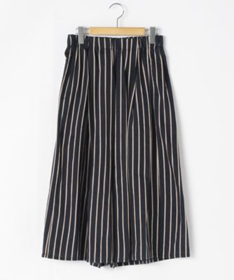 ＜リントゥラウル＞ 大きいサイズ ストライプタックパンツ(LNT-361)(クローバー) ネイビー 【三越・伊勢丹/公式】