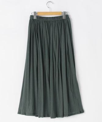 ＜リントゥラウル＞ 大きいサイズ カット アンド ソーンマキシスカート(LNT-377)(クローバー) セージ 【三越・伊勢丹/公式】