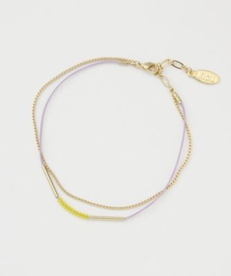 ＜Lilou（リル）＞ 大きいサイズ コード アンクレット(5010412) ラベンダー 【三越・伊勢丹/公式】