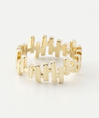 ＜Lilou（リル）＞ 大きいサイズ サークル フェンス リング(5010426) ゴールド 【三越・伊勢丹/公式】