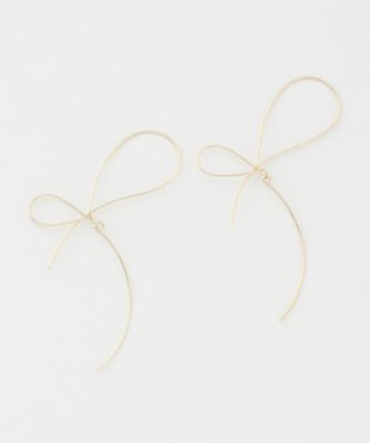 ＜Lilou（リル）＞ 大きいサイズ ハング リボン ピアス(5010368) ゴールド(L) 【三越・伊勢丹/公式】