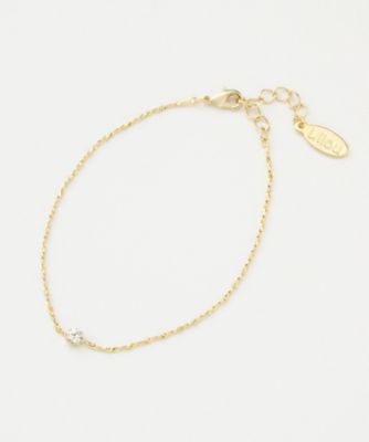 ＜Lilou（リル）＞ 大きいサイズ スリム チェーン ブレスレット(5010366) クリスタル 【三越・伊勢丹/公式】