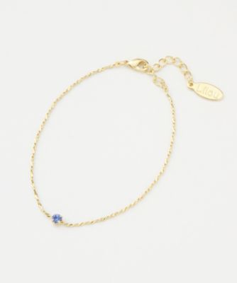 ＜Lilou（リル）＞ 大きいサイズ スリム チェーン ブレスレット(5010366) サファイア 【三越・伊勢丹/公式】