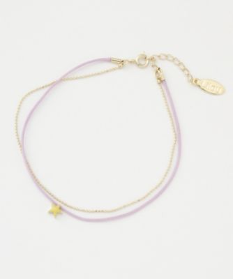 ＜Lilou（リル）＞ 大きいサイズ スター モチーフ アンクレット(5010325*) ラベンダーxイエロー 【三越・伊勢丹/公式】