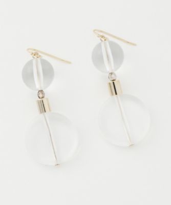 ＜Lilou（リル）＞ 大きいサイズ トランスペアレント ピアス(5010477) ゴールドA 【三越・伊勢丹/公式】