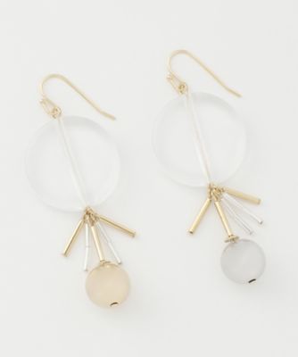 ＜Lilou（リル）＞ 大きいサイズ トランスペアレント ピアス(5010477) ゴールドB 【三越・伊勢丹/公式】