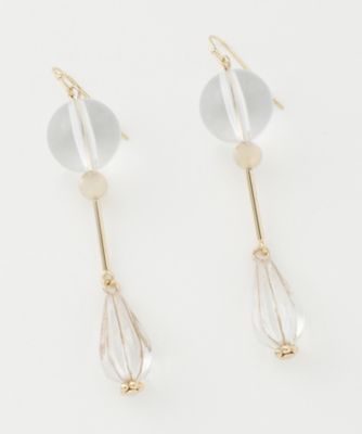 ＜Lilou（リル）＞ 大きいサイズ トランスペアレント ピアス(5010477) ゴールドC 【三越・伊勢丹/公式】