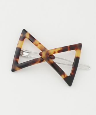 ＜Lilou（リル）＞ 大きいサイズ トライアングル リボン ピン(5010412*) ブラウン 【三越・伊勢丹/公式】