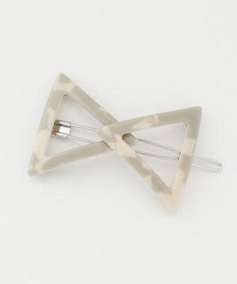 ＜Lilou（リル）＞ 大きいサイズ トライアングル リボン ピン(5010412*) カーキ 【三越・伊勢丹/公式】