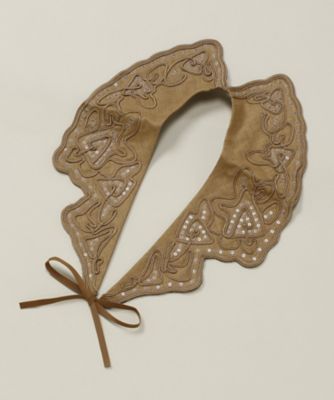 ＜ラコルテ＞ 大きいサイズ ジャバラ刺繍つけ衿(LCー050) チャイロ 【三越・伊勢丹/公式】