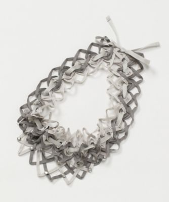 ＜ラコルテ＞ 大きいサイズ コットンテープネックベント(NEーLCー215) グレー 【三越・伊勢丹/公式】