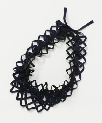 ＜ラコルテ＞ 大きいサイズ コットンテープネックベント(NEーLCー215) ネイビー 【三越・伊勢丹/公式】