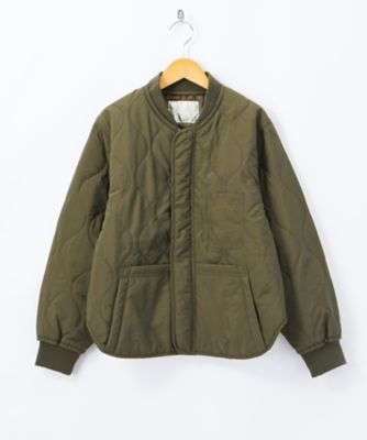 ＜AS KNOW AS olaca/アズ ノゥ アズ オオラカ＞ 大きいサイズ オニオンキルトのブルゾン(OH0437)(クローバー) カーキ 【三越・伊勢丹/公式】