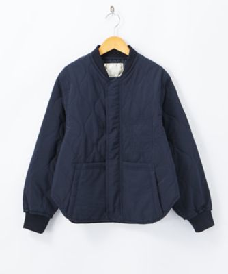 ＜AS KNOW AS olaca/アズ ノゥ アズ オオラカ＞ 大きいサイズ オニオンキルトのブルゾン(OH0437)(クローバー) ネイビー 【三越・伊勢丹/公式】