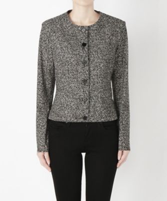 【SALE（三越）】＜イリエウォッシュ/IRIE WASH＞ スクーバヘリンボーン柄ジャケット WFTV90 シロ/クロ 【三越・伊勢丹/公式】