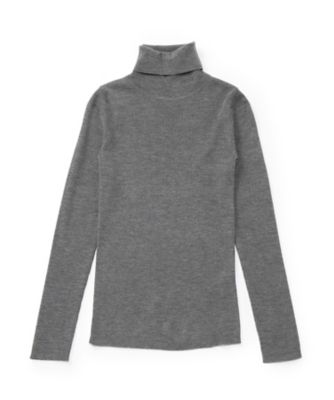 【SALE（三越）】＜イリエウォッシュ/IRIE WASH＞ ウールタートルリブ二ット WMS10 グレー 【三越・伊勢丹/公式】