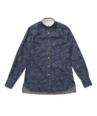 【SALE（三越）】＜バグッタ/Bagutta＞ 小花柄シャツ SABRI-03986 ネービーブルー 【三越・伊勢丹/公式】