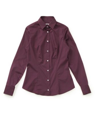 【SALE（三越）】＜バグッタ/Bagutta＞ 前後ダーツブラウス無地 NINA-00021 パープル 【三越・伊勢丹/公式】