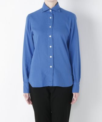 【SALE（三越）】＜フィナモレ/Finamore＞ フラノシャツ212-980118 アオ 【三越・伊勢丹/公式】
