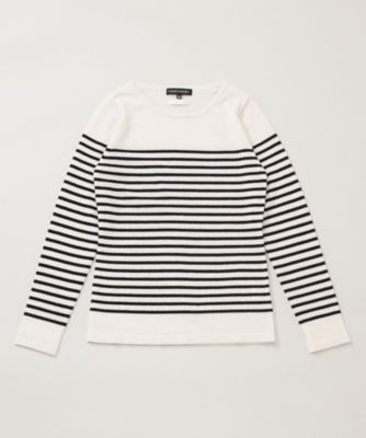 【SALE（三越）】＜プライムガーデン/PRIME GARDEN＞ ボーダーカシミヤセーター 002-PG-5204 ホワイトxネイビー 【三越・伊勢丹/公式】