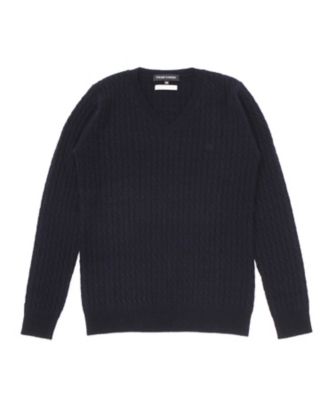 【SALE（三越）】＜プライムガーデン/PRIME GARDEN＞ カシミヤミニケーブルVネックセーター 002-PG-5302 ライトグレー 【三越・伊勢丹/公式】