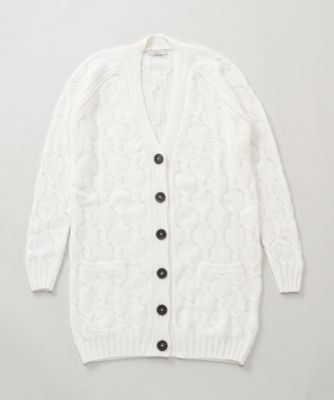 【SALE（三越）】 <CASHART>ケーブル編みロングカーディガン 204-SN52097 グレー 【三越・伊勢丹/公式】