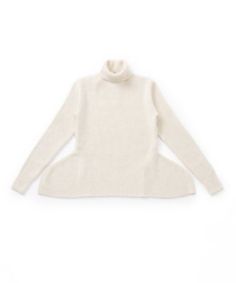 【SALE（三越）】 <GRAY>タートルネック裾フレアプルオーバー 503-LAUREN アイボリー 【三越・伊勢丹/公式】