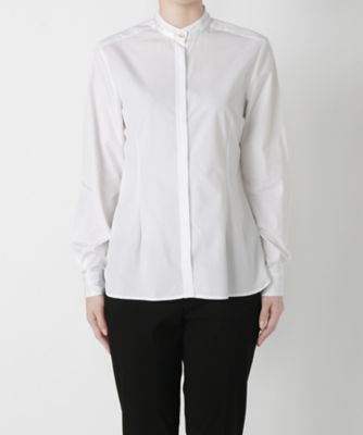 【SALE（三越）】 <BARBA>ノーカラーシャツ AI1636-1134 シロ 【三越・伊勢丹/公式】
