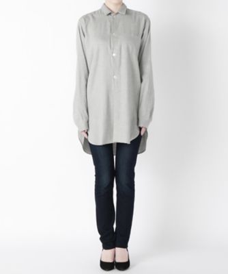 【SALE（三越）】＜ORIAN/オリアン＞ スキッパーシャツ 8Y80 グレー 【三越・伊勢丹/公式】