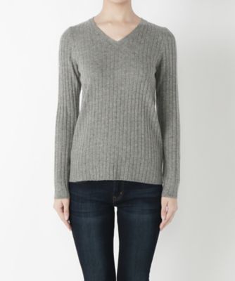 【SALE（三越）】＜プライムガーデン/PRIME GARDEN＞ Vネックリブプルオーバー PG62DA005 ライトグレー 【三越・伊勢丹/公式】