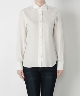 【SALE（三越）】＜フィナモレ/Finamore＞ 起毛ネルソリッドシャツ ZOE980158 シロ 【三越・伊勢丹/公式】