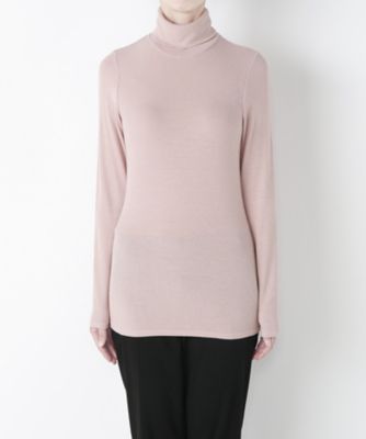 【SALE（伊勢丹）】＜スリードッツ/Three Dots＞ タートル長袖カット アンド ソーン ピンク 【三越・伊勢丹/公式】