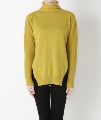 【SALE（伊勢丹）】＜Erika Cavallini ＞ サイドスリットハイネックプルオーバー Y6AB10 キイロ 【三越・伊勢丹/公式】