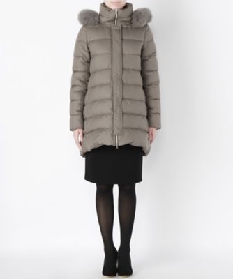 ＜ヘルノ/HERNO＞ ファー付フードPI0 コート (PI0709D) ベージュ（1300） 【三越・伊勢丹/公式】