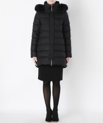 ＜ヘルノ/HERNO＞ ファー付フードPI0 コート (PI0709D) ネイビー（9290） 【三越・伊勢丹/公式】