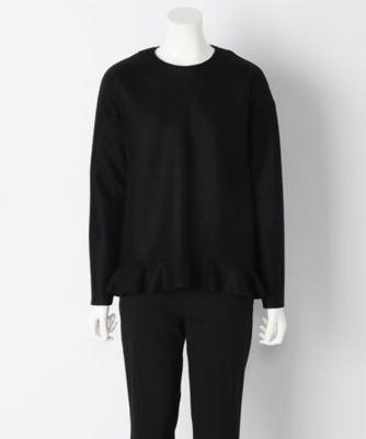 【SALE（伊勢丹）】＜SACRA/サクラ＞ 裾フリル毛トップス(SG661021)(スモールサイズ) ブラック 【三越・伊勢丹/公式】